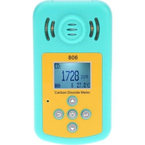 Professional Carbon Dioxide Gas Detector Handheld CO2 Meter analyzer Temperature Measurement LCD Display Alarm Value Settable