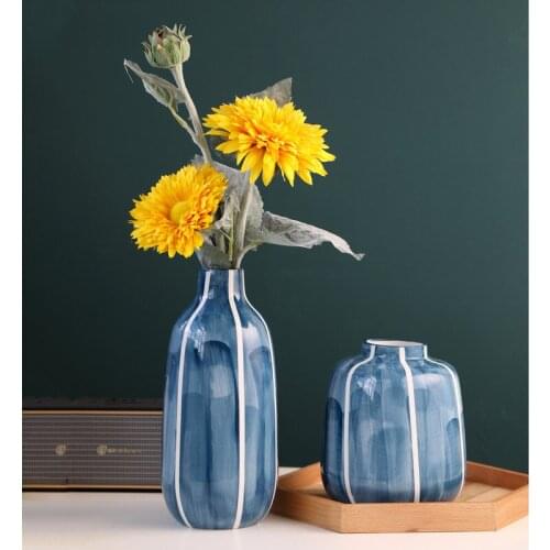 Nordic Ceramic Vases Home Decoration Accessories Artificial Flower Jar Minimalist Interior Decor Flower Pots Decorative Gifts
