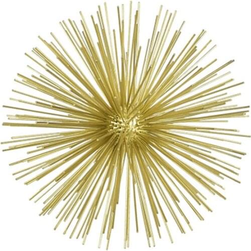 Modern Golden Geometric Metal Spiky Ball Crafts Desktop Ornaments For Office Home Room New House Layout Decor Metal Gifts
