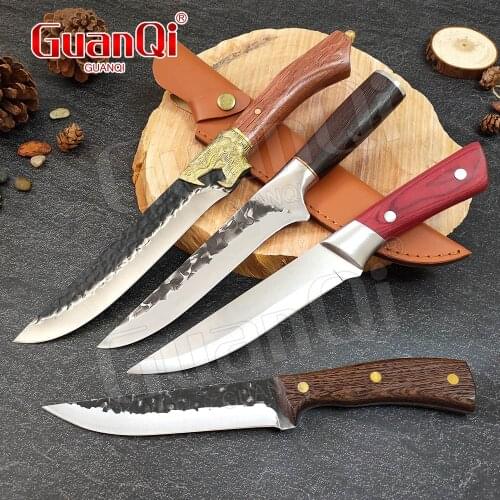 Handmade Forge Steel Kitchen Boning Knife Cleaver Slicing Knife Deboning Killing Pigs Selling Cutting Peeling Meat Cutting Knife