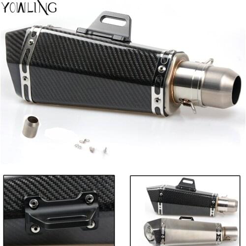 Universal Motorcycle Real carbon fiber exhaust Exhaust Muffler pipe carbon fiber exhaust pipe For YAMAHA YZF600 R6 YZF1000 R1 r6
