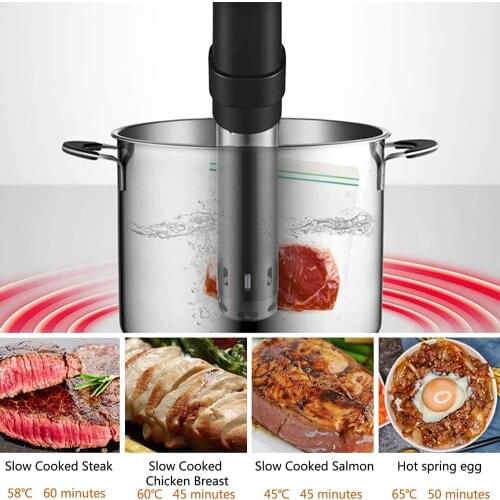 LED Display Time Temperature Precise Control Waterproof Vacuum Sous Vide Slow Cooker For Powerful Immersion Circulator Sous Vide