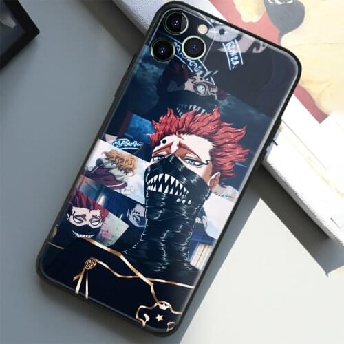 Zora Ideale Black Clover Anime Glass Soft Silicone Phone Case for IPhone SE 6s 7 8 Plus X XR XS 11 12 Mini Pro Max Cover Shell