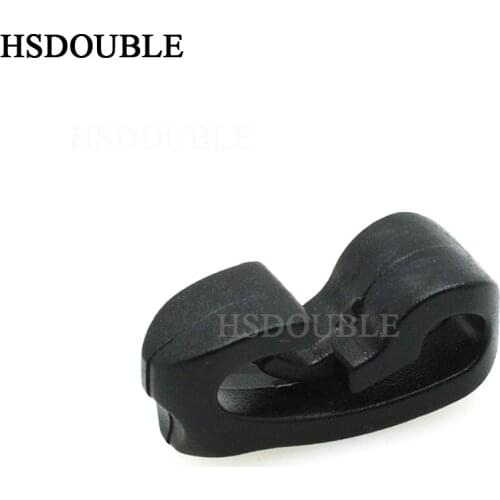 1000pcs/pack Outdoor External Strapping Plastic Rope Hook Rope Buckle Black