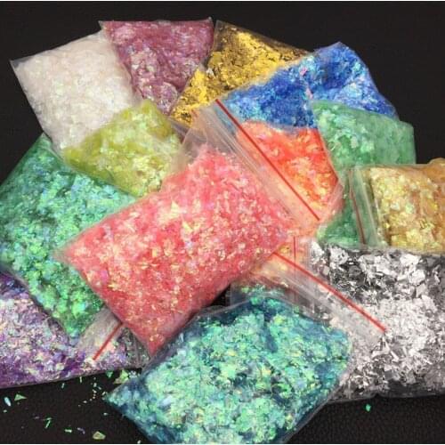 20g/lot Irregular Shell Paper Sequin Epoxy Resin Craft Filling Materials Colorful Paillette Glitter For Diy Making Resin Craft