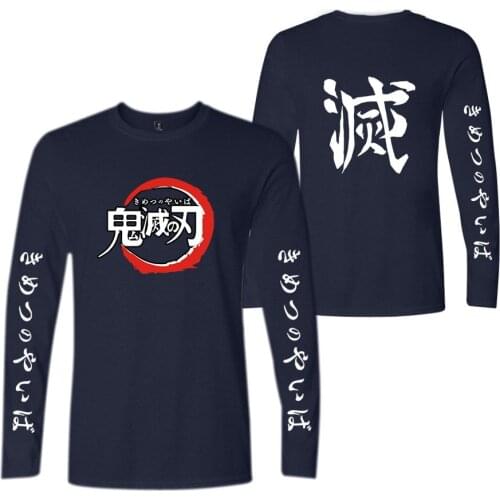 Anime Demon Slayer Kimetsu no Yaiba Long Sleeve T Shirt plus size tops tees men tshirt streetwear casual Long T-shirt