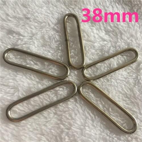 Free Shipping-10 pcs 35mm/38mm Silver Tone Purse/Handbags Insertion Component Metal Oval Handle Lock DIY Handmade