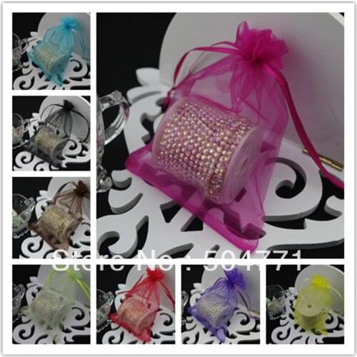 Free Shipping 500pcs/lot Organza Bags 10x15cm Christmas Wedding Gift Bags Jewlery Bags Gift packing Pouches,mix random colors