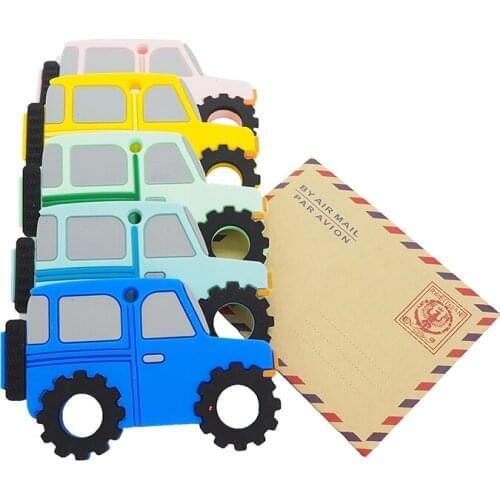 Chenkai 10PCS BPA Free Silicone Car Teether Baby Jeep Teething Food Grade For Baby Making Jewelry Pacifier Necklace Chains Gift