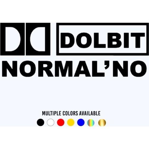 CK2302#30*11cm DOLBIT NORMAL'NO funny car sticker vinyl decal silver/black car auto stickers for car bumper window car decor