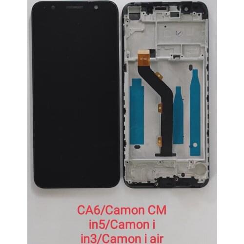 No Dead Pixel 100% Tested 5.7" LCD Touch Screen Digitizer With Frame Full Assembly For Tecno Camon CM CA6 LCD Touch Glass Panel