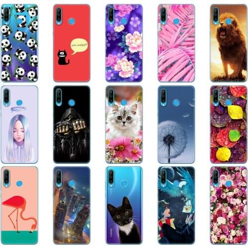 Case for honor 20 lite phone case silicon tpu soft cover for huawei honor 20 lite back cover bumper cat russian version flower