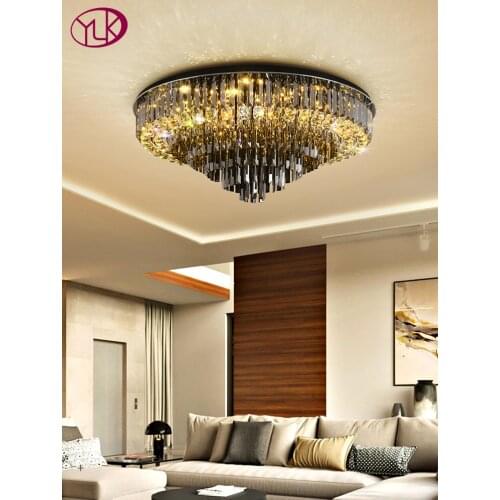 Youlaike Crystal Chandelier Modern Exalted Luxury Lighting Round Hanging Lamp For Living Room Bedroom Indoor Home Light Fixtures
