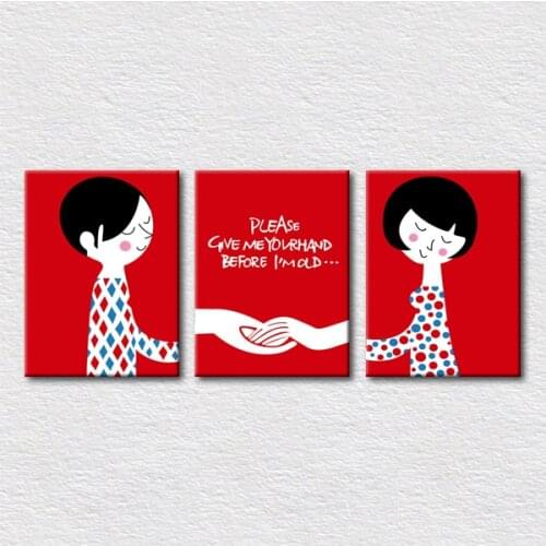 Canvas printed designs love picture "please give me your hand before I'm old" wall design pictures for home decor Free shipping