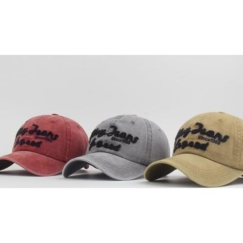 LINJW Spring Washed Cotton Letter Embroidery Baseball Cap for Men Women Hip Hop Snapback Caps Street Style Hat Outdoor Dad Hats