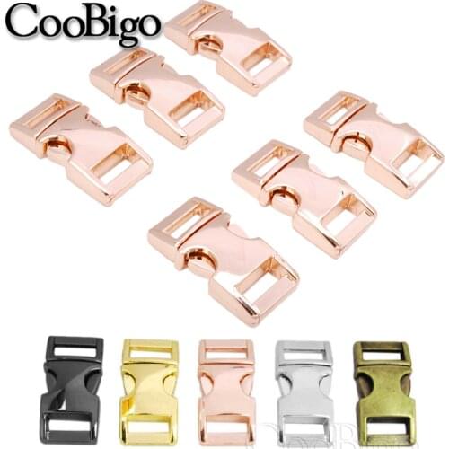 10mm Metal Buckle Clip Strap Fastener Release Buckles for Bag Webbing Hardware DIY Belt Paracord Bracelet Accessories 50pcs