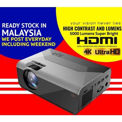 Portable Mini Projector Home Projector HD 1080p 5000LM Portable Audio Vide Projection Home Theater Projects Accessories Projects