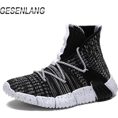 Mens Mid Top Running Shoes Outdoor Sports Jogging Walking Big Size Lightweight Soft Comfortable Breathable Casual Male Sneakers