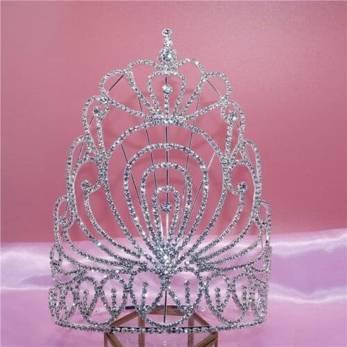 New Shining Rhinestone Noble Crown Temperament Bride Luxury Wedding Crystal Crown Womens Leisure Dance Headdress