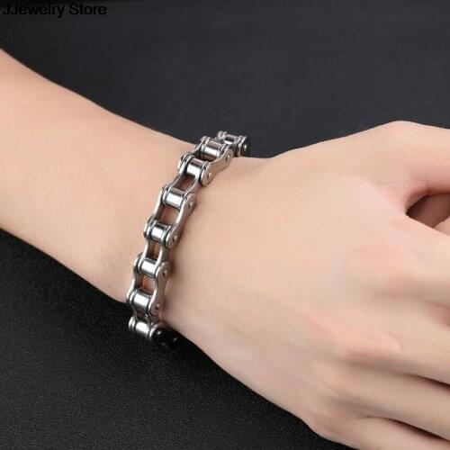 NEW! Fashion Men Stainless Steel Motorcycle Bike Chain Bracelet Bangle Jewelry Gift