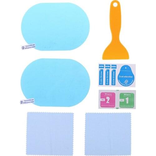 One Pair Car Anti Water Mist Films Anti-fog Coating Rainproof Rearview Mirror Protective Film