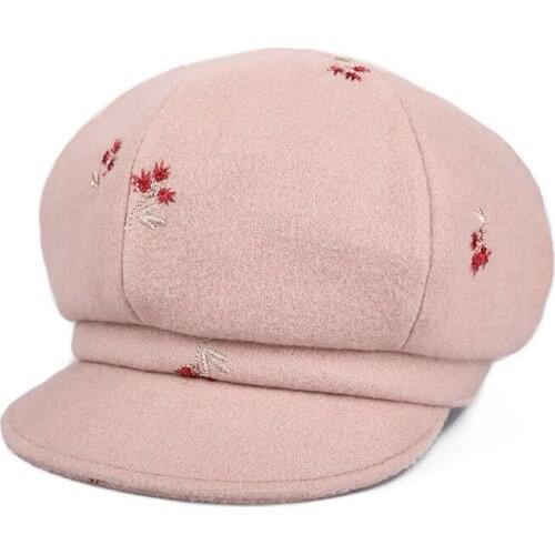 Autumn And Winter New Style Bucket Hat Casual Korean-style Pullover Hat Woolen Duckbill Hat Women