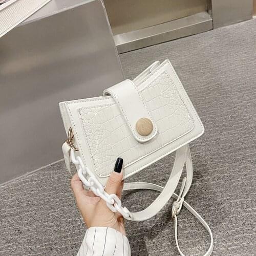 Luxury Design Crocodile Pattern Small PU Leather Crossbody Bags For Women 2020 Shoulder Handbags Female Travel Cross Body Bag