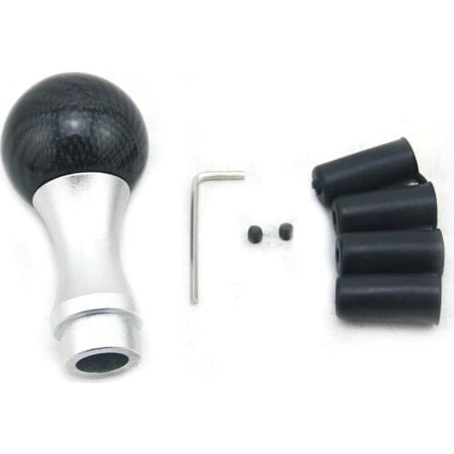 Gear Shift Knob Stick Manual Transmission Universal Car Aluminum Gear Shifter Gear Carbon Style Head Knob For Most Vehicle