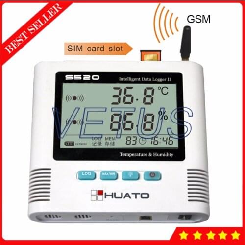 S520-TH-GSM 2 Channel GSM Data Logger Temperature Humidity Datalogger with USB interface Internal Sensor Thermo Hygrometer Meter