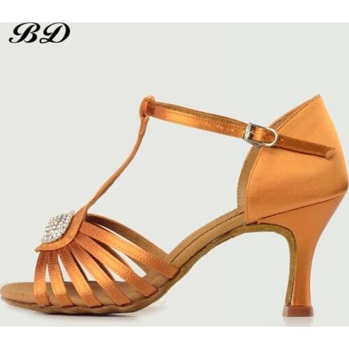 BD 2338 Dance Shoes Ballroom Women Latin shoes Dancing Shoe WOMAN High Heels Rumba SPORTS High Discount Big Diamond FREE BAGS