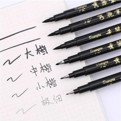 1Pcs Calligraphy Pen Hand Lettering Pens Brush Refill Lettering Pens Markers for Writing Drawing Black Ink Pens Art Marker