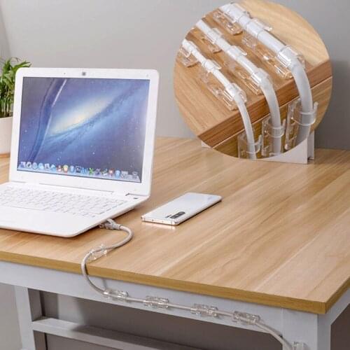 10PCS Cable Organizer Clips Cable Management Desktop Workstation Wire Manager Cord Holder USB Charging Data Line Bobbin Winder