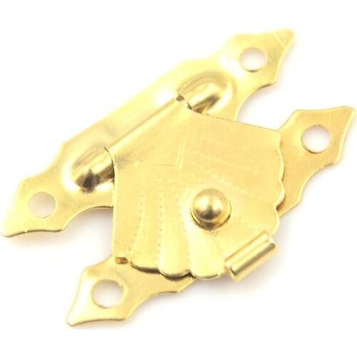 10pc Mini Antique Iron Sheet Wooden Case Hasp For Home Finuture Buckle Clasp Lock Jewelry Gift Box Decorative Hasp Latch