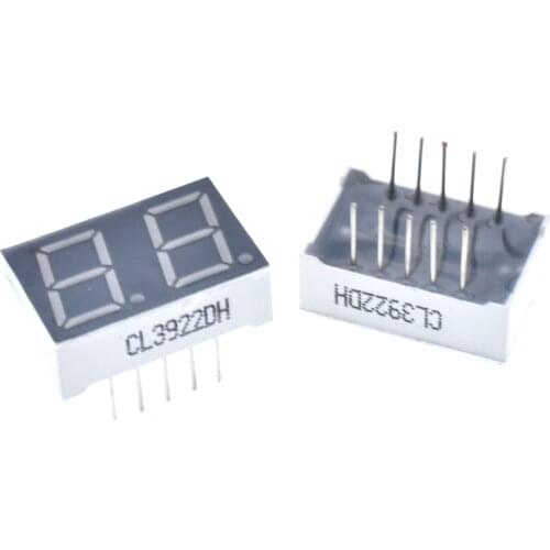 10PCS New 2 Bit 0.39 inch Digital Tube LED Display Red Light 7 Segment Common Cathode/Anode