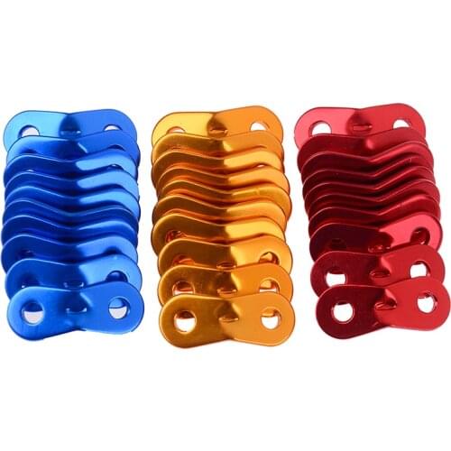 10Pcs Outdoor Camping Aluminum Alloy Cord Runners Rope Tensioners Tent Guy Line Rope Tensioners