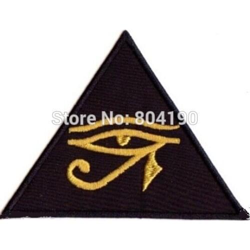 4" EYE OF HORUS UDJAT KNOWLEDGE OCCULTISM UTCHAT RA Music Band EMBROIDERED IRON On Patch APPLIQUE Rock Punk Badge