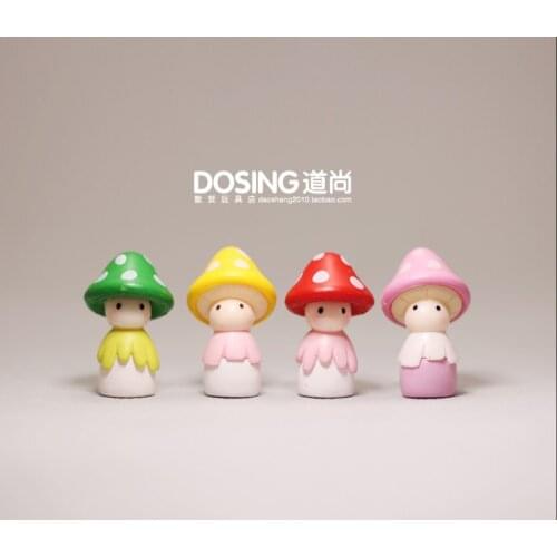 Anime Figure Little Mushroom Elf Model Ornaments Cartoon Cute Small Fungus Fairy Garden Miniature Accessories Decor Figurine Toy