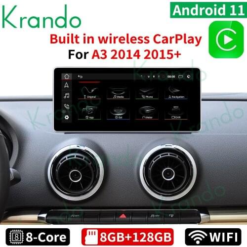 Krando 10.25 INCH 8+128GB Android 10.0 car audio system with touch screen for AUDI A3 2014-2016 car audio GPS multimedia tablet