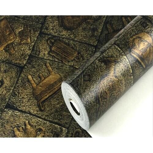 Beibehang papier peint mural 3d PVC waterproof wallpaper roll antique bronze room escape winery bar wallpaper for walls in rolls