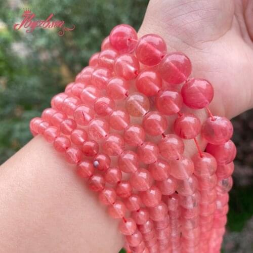 6/8/10/12mm Round Red Watermelon Glass Crystal Stone Beads Loose Spacer For DIY Necklace Jewelry Making Strand 15" Free Shipping