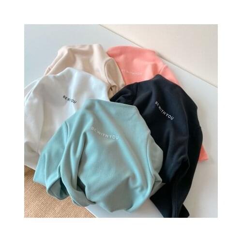 Childrens Cotton T Shirt 2020 Autumn New Baby Boys Fashion Letter Print Pullovers Top Tees Kids Casual T Shirt Baby Clothes