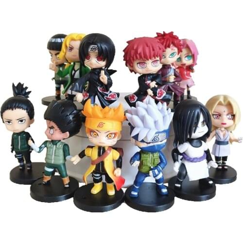 Naruto Anime Shippuden Figure Action Figurine Gaara GK Nara Shikamaru 8CM ABS Orochimaru Statue Tsunade Model Uchiha Itachi Toys