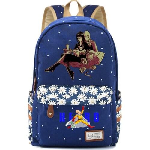 Anime One Punch-Man Canvas Backpack Casual Packsack Schoolbag High Quality Teenger Mochila Unisex Student Travel Laptop Bag