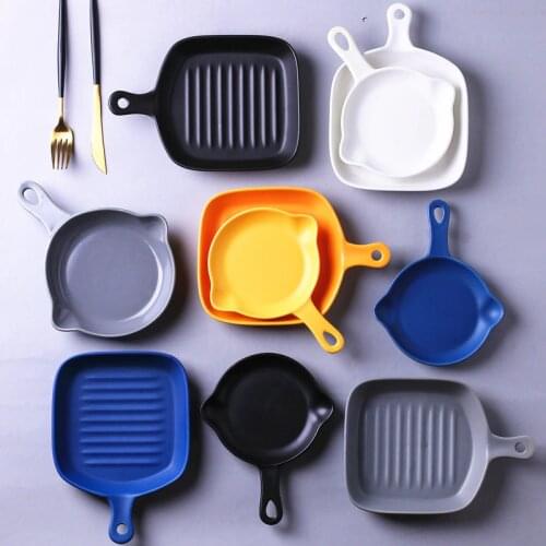 Nordic Creative Ceramic Tray Baking Dish Western Food Home Dish Bread Breakfast Dish Plate Dishes