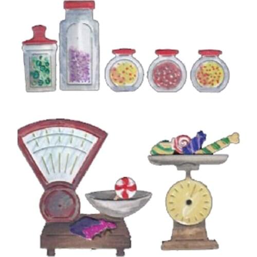 Kictchen Spice Jar Metal Cutting Dies Stencils For DIY Scrapbooking Paper Cards Decorative Embossing Handcraft Die Cuts Template