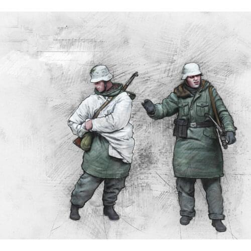 1/35 Resin Figure Model kits 2 figure Unassambled Unpainted C609