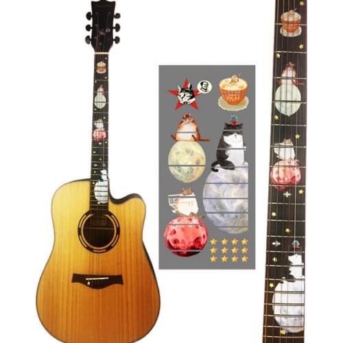 Creative DIY Guitar Fingerboard Inlay Sticker Guitar Neck Headstock Fret Decals Space Series Guitarra Ukulele Inlay Sticker