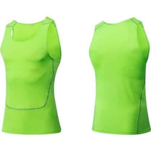 Men Sport Gym Vest Sleeveless Quick Drying Compression Tight Tank Tops RW