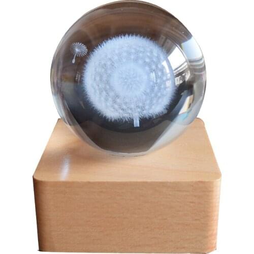 Wood Base Music Box Bluetooth Luminous Gift Wife Music Boxes Crystal Silent Night Fairy Tale Cajas Musicales Home Decor EH60MB