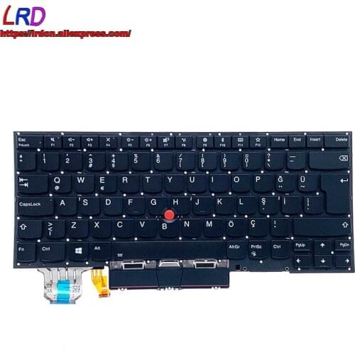 New Original TR Turkish Backlit Keyboard for Thinkpad X1 Carbon 7th Gen 7 20QD 20QE Laptop SN20R55622